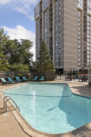 Pool With Sunning Deck at The Edina Towers, Edina, Minnesota